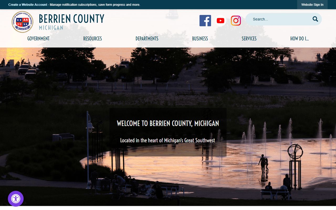 Berrien County official website for court docket access