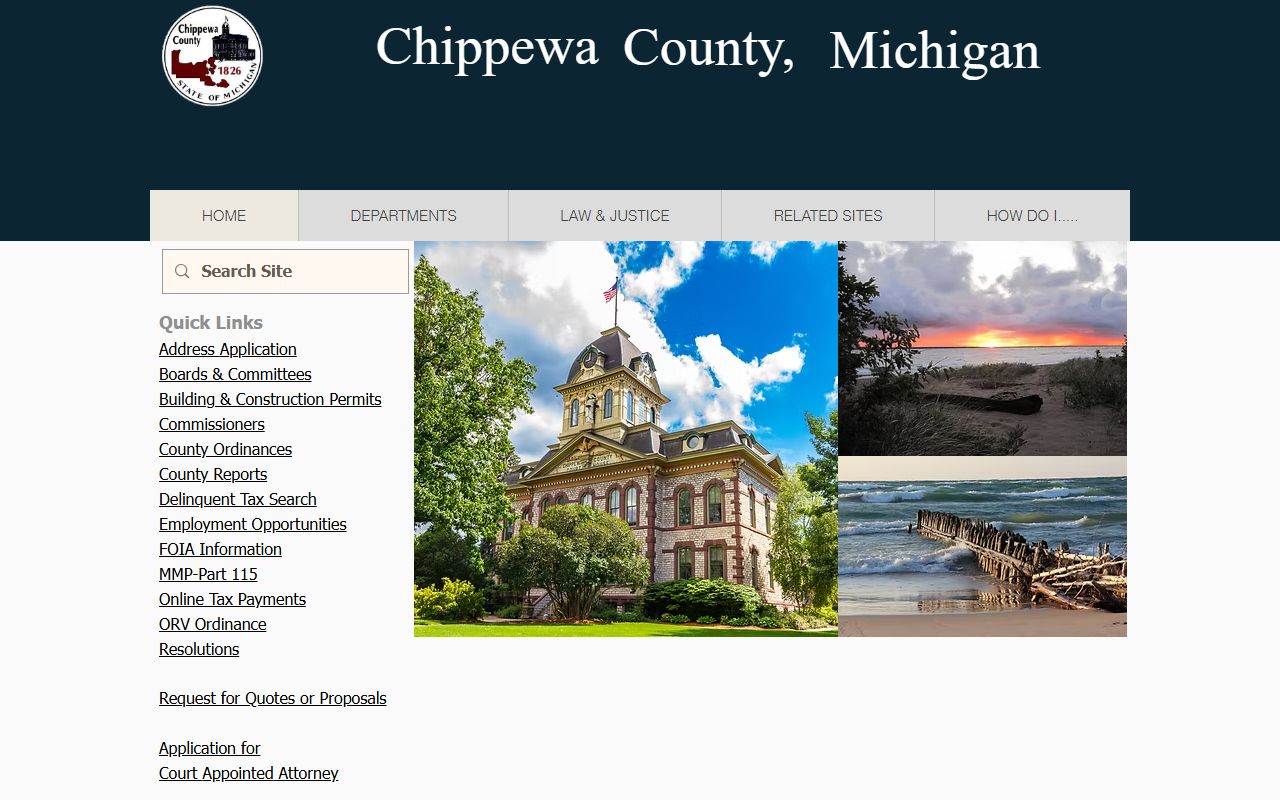 Chippewa County official website for court docket and records access