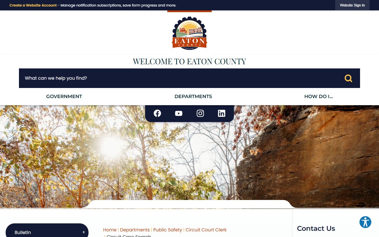 Eaton County court docket case search portal