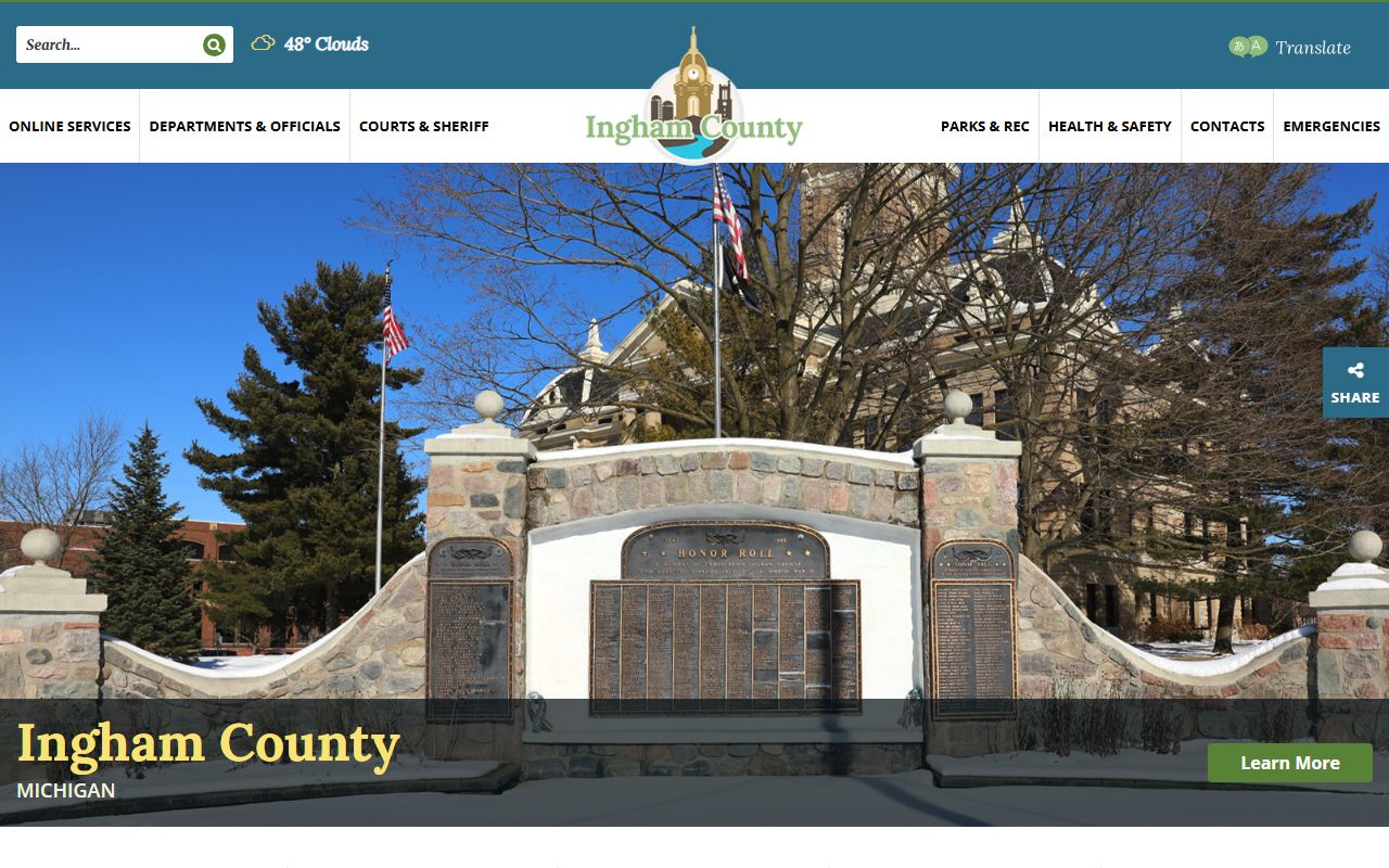 Ingham County court docket county website